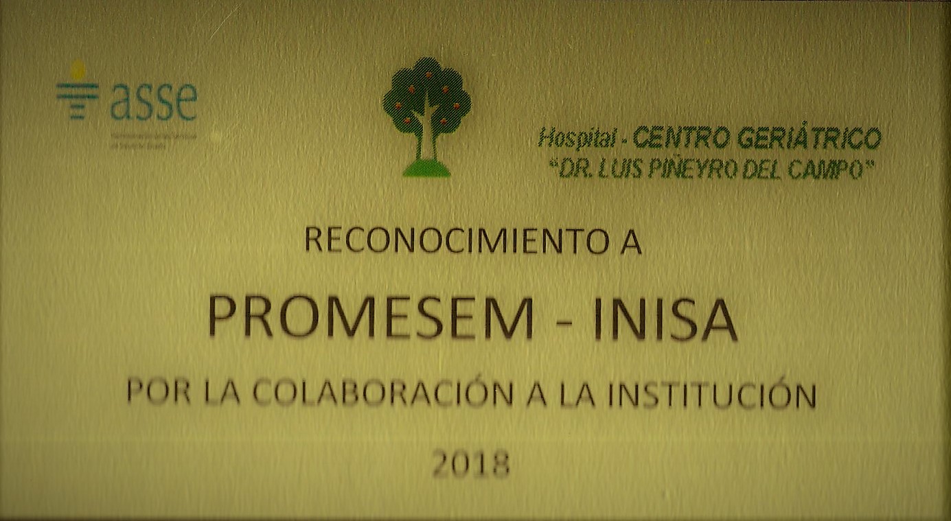 carta de reconocimiento a PROMESEM por la colaboración a la institución. Año 2018